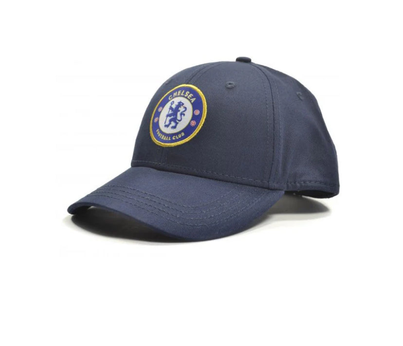 Chelsea Velcro Adustable Navy Blue Soccer Hat