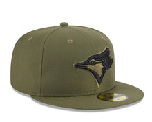 Load image into Gallery viewer, Toronto Blue Jays Green New Era 59Fifty 2023 Armed Forces On Field Fitted MLB Hat
