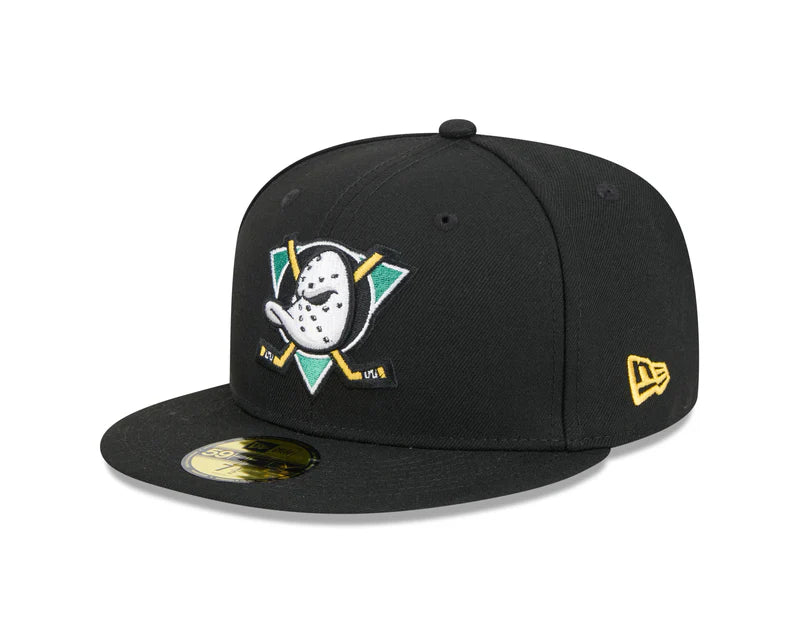 Aneheim Ducks New Era 59Fifty Black Fitted NHL Hat