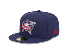 Load image into Gallery viewer, Columbus Blue Jackets New Era 59Fifty Navy Blue Fitted NHL Hat
