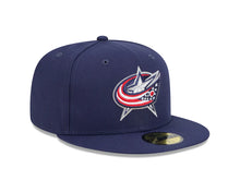Load image into Gallery viewer, Columbus Blue Jackets New Era 59Fifty Navy Blue Fitted NHL Hat
