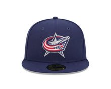 Load image into Gallery viewer, Columbus Blue Jackets New Era 59Fifty Navy Blue Fitted NHL Hat
