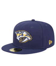 Load image into Gallery viewer, Nashville Predators New Era 59Fifty Navy Blue Fitted NHL Hat
