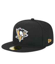 Load image into Gallery viewer, Pittsburgh Penguins New Era 59Fifty Black Fitted NHL Hat

