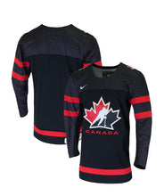 Load image into Gallery viewer, Men&#39;s Nike Team Canada Hockey IIHF World Junior Championship Black NHL Jersey
