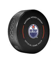 Load image into Gallery viewer, Edmonton Oilers Officially Licensed 2024-2025 Team Game Hockey Puck
