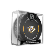Load image into Gallery viewer, Nashville Predators Officially Licensed 2024-2025 Team Game Hockey Puck
