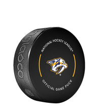 Load image into Gallery viewer, Nashville Predators Officially Licensed 2024-2025 Team Game Hockey Puck
