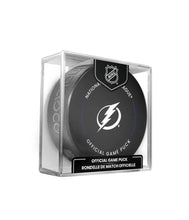 Load image into Gallery viewer, Tampa Bay Lightning Officially Licensed 2024-2025 Team Game Hockey Puck
