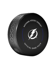 Load image into Gallery viewer, Tampa Bay Lightning Officially Licensed 2024-2025 Team Game Hockey Puck
