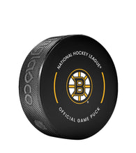 Load image into Gallery viewer, Boston Bruins Officially Licensed 2024-2025 Team Game Hockey Puck
