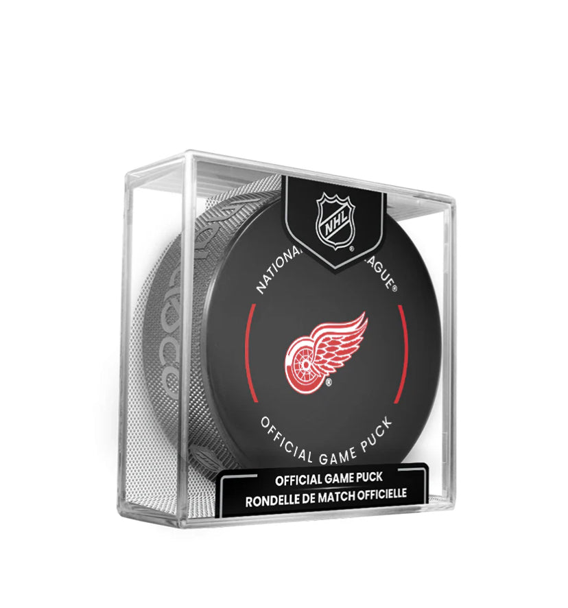 Detroit Redwings Officially Licensed 2024-2025 Team Game Hockey Puck