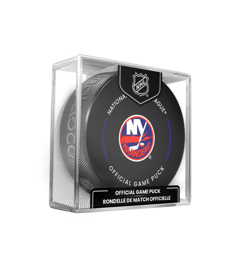 New York Islanders Officially Licensed 2024-2025 Team Game Hockey Puck