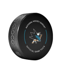 Load image into Gallery viewer, San Jose Sharks Officially Licensed 2024-2025 Team Game Hockey Puck
