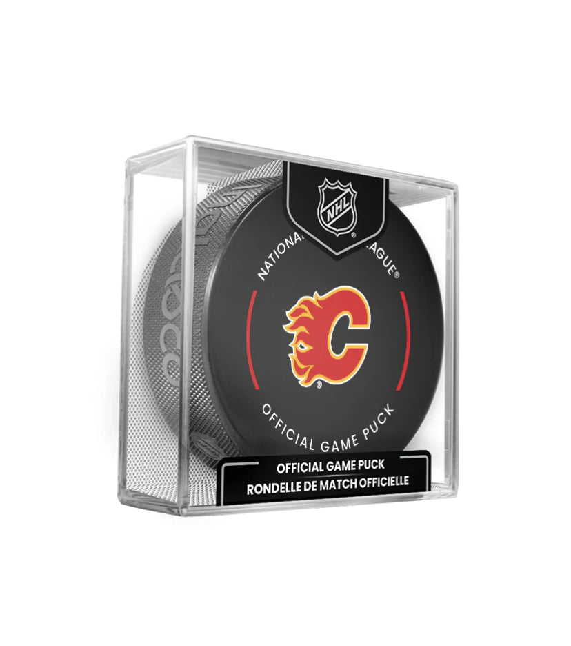Calgary Flames Officially Licensed 2024-2025 Team Game Hockey Puck