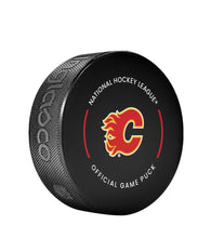 Load image into Gallery viewer, Calgary Flames Officially Licensed 2024-2025 Team Game Hockey Puck

