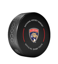 Load image into Gallery viewer, Florida Panthers Officially Licensed 2024-2025 Team Game Hockey Puck

