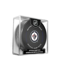 Load image into Gallery viewer, Winnipeg Jets Officially Licensed 2024-2025 Team Game Hockey Puck
