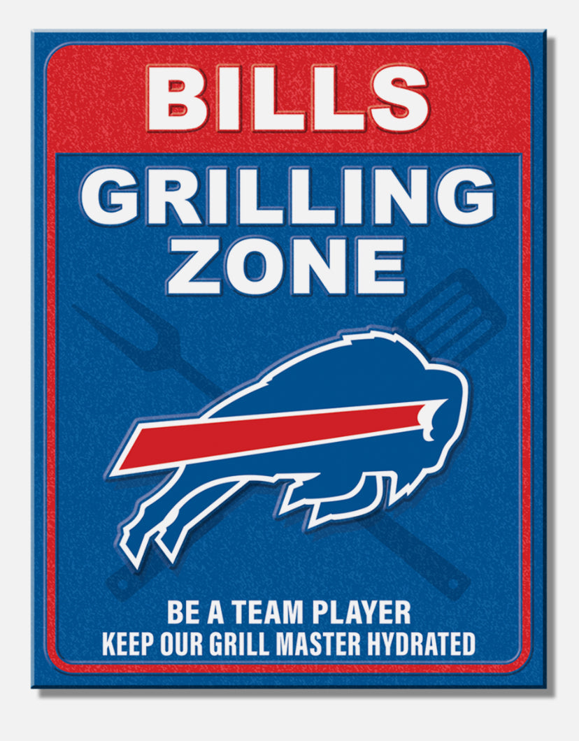 Buffalo Bills Grilling Zone Classic Metal Wall Sign