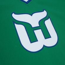 Load image into Gallery viewer, Men&#39;s Mitchell &amp; Ness Hartford Whalers Gordie Howe Green 1979-80 Blue Line Vintage NHL Jersey
