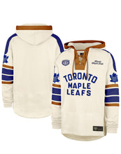 Load image into Gallery viewer, Men&#39;s &#39;47 Brand Toronto Maple Leafs Old Time Hockey Cream Lace-Up Pullover NHL Hoodie
