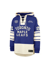 Load image into Gallery viewer, Men&#39;s &#39;47 Brand Toronto Maple Leafs Old Time Hockey Royal Blue Lace-Up Pullover NHL Hoodie
