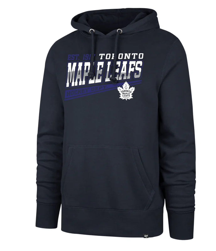 Men's '47 Brand Toronto Maple Leafs Established 1917 Navy Blue Pullover NHL Hoodie