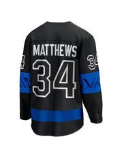Load image into Gallery viewer, Men&#39;s Fanatics Toronto Maple Leafs Auston Matthews &#39;C&#39; Black Reversible Breakaway NHL Jersey

