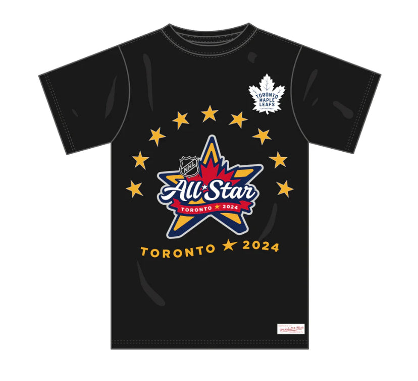 Men's Mitchell & Ness Toronto Maple Leafs 2024 All Star Black & Gold Tee / T-Shirt
