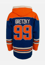 Load image into Gallery viewer, Men&#39;s Old Time Hockey Edmonton Oilers Gretzky &#39;C&#39; Lacer Heavyweight Pullover NHL Hoodie
