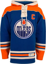 Load image into Gallery viewer, Men&#39;s Old Time Hockey Edmonton Oilers Gretzky &#39;C&#39; Lacer Heavyweight Pullover NHL Hoodie

