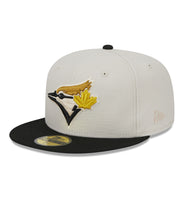 Load image into Gallery viewer, Toronto Blue Jays Cream, Black &amp; Gold New Era 59Fifty Two Tone Stone Fitted MLB Hat
