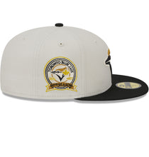 Load image into Gallery viewer, Toronto Blue Jays Cream, Black &amp; Gold New Era 59Fifty Two Tone Stone Fitted MLB Hat
