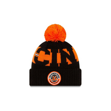 Load image into Gallery viewer, Cincinnati Bengals New Era 2020 NFL Sideline Official Sport Pom Cuffed Knit Hat/Toque
