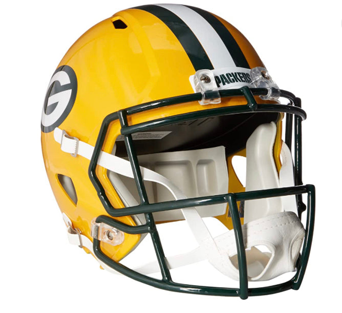 Green Bay Packers Replica Full Size Orange NFL Riddell Helmet