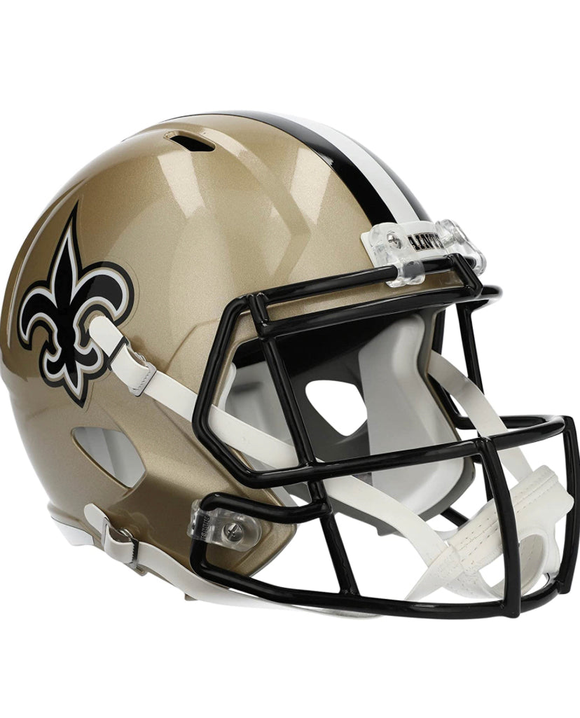 New Orleans Saints Replica Full Size Gold NFL Riddell Helmet