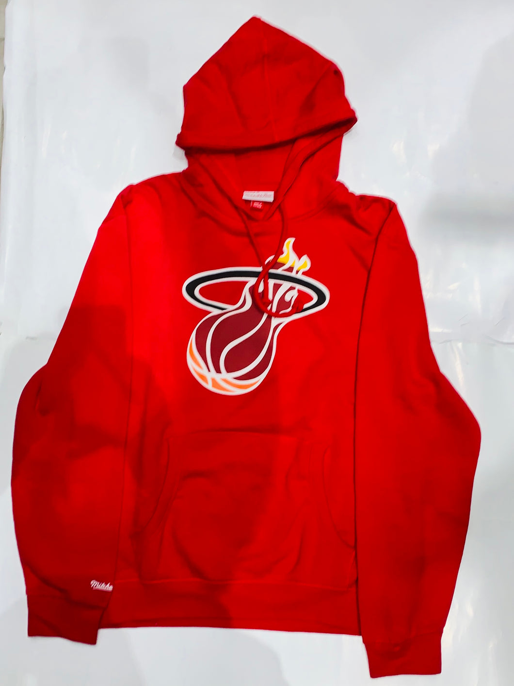 Miami Heat Mitchell & Ness Team Logo Red Pullover Hoodie