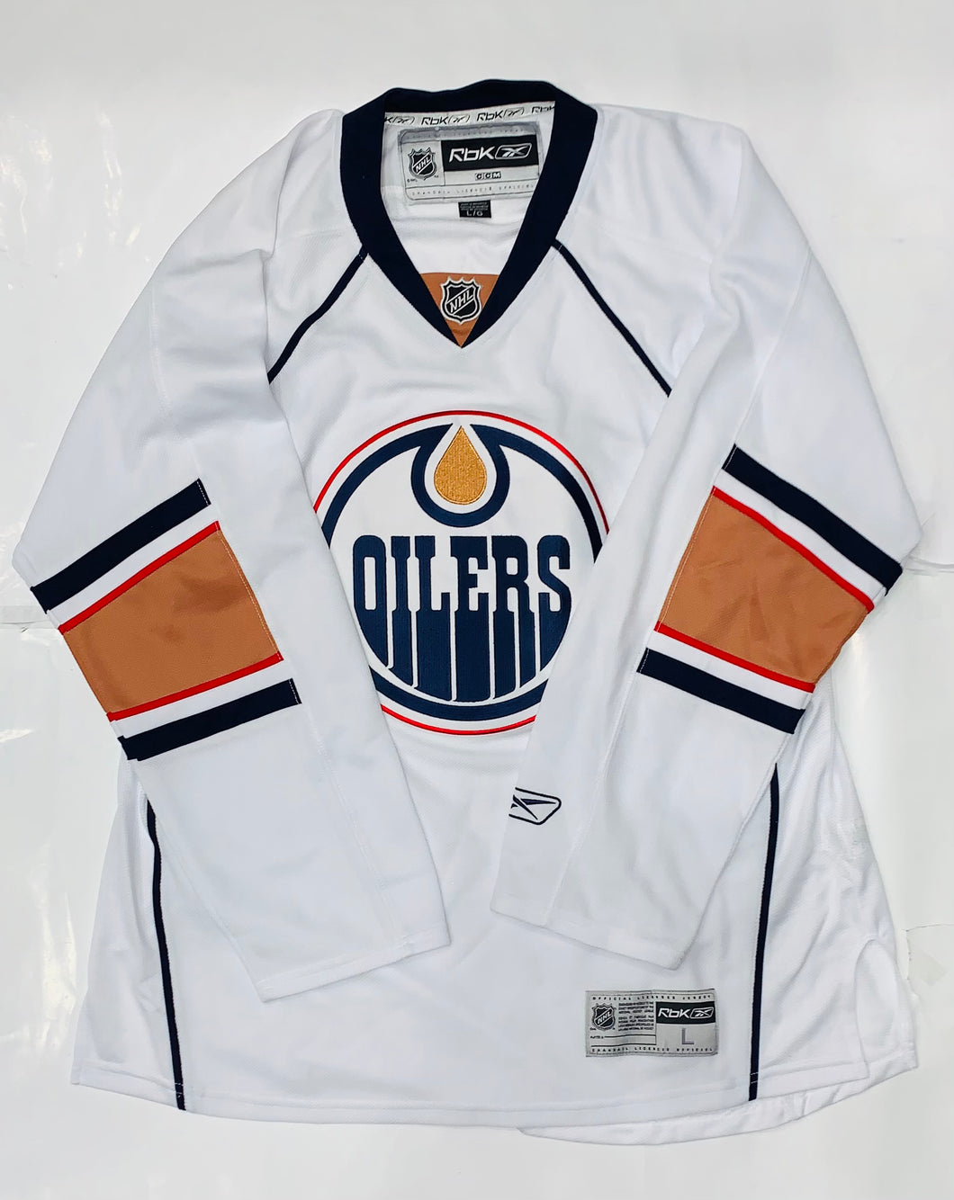 Edmonton Oilers CCM Reebok White Jersey
