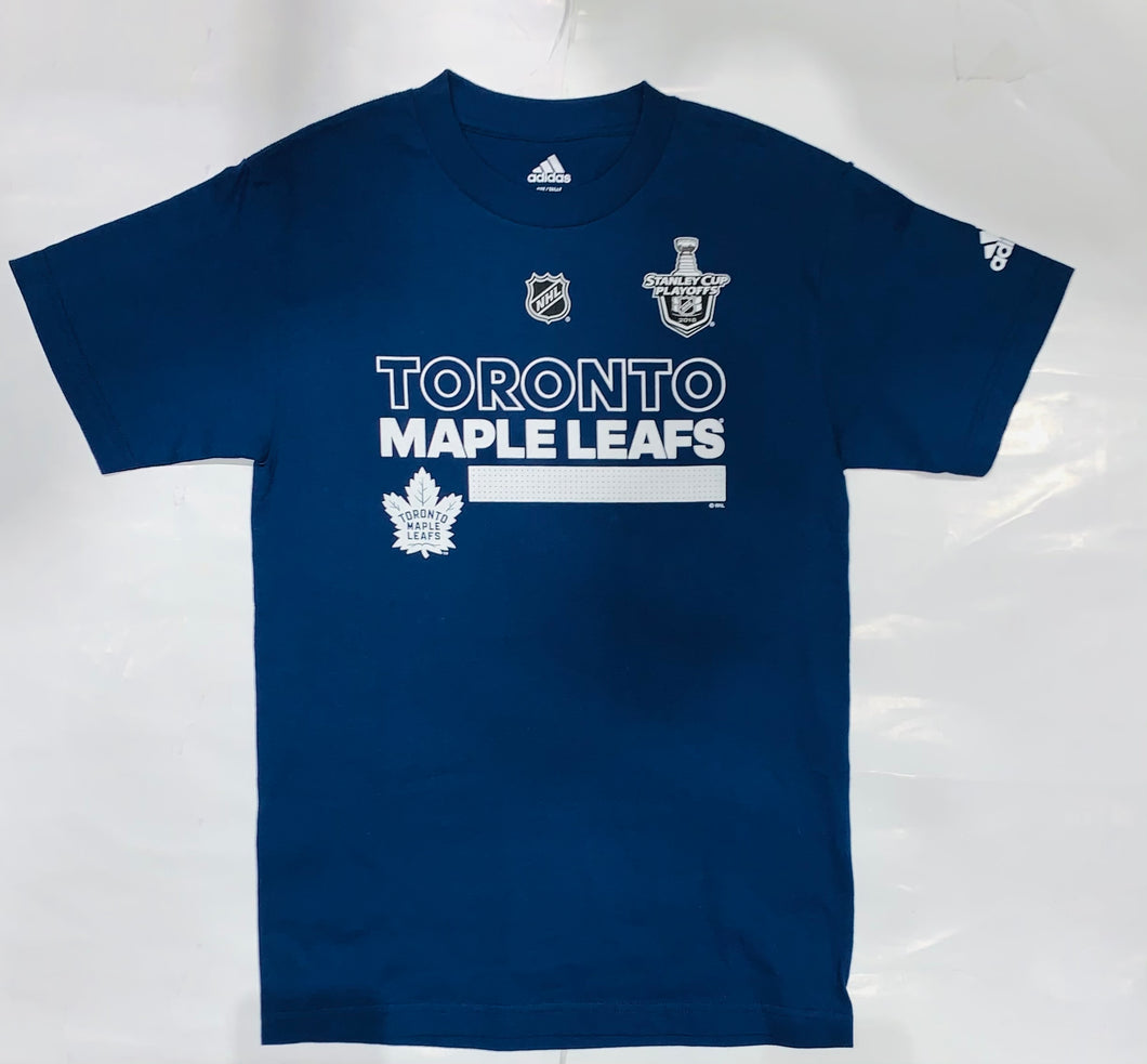 Toronto Maple Leafs Blue Adidas Stanley Cup Playoff Tee