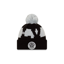 Load image into Gallery viewer, Las Vegas Raiders New Era 2020 NFL Sideline Official Sport Pom Cuffed Knit Hat/Toque
