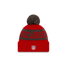 Load image into Gallery viewer, Tampa Bay Buccaneers New Era 2020 NFL Sideline Official Sport Pom Cuffed Knit Hat/Toque
