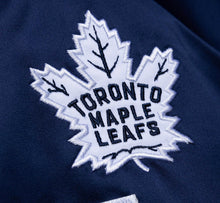 Load image into Gallery viewer, Toronto Maple Leafs Mitchell &amp; Ness Lightweight Blue Satin Varsity Jacket
