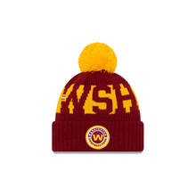 Load image into Gallery viewer, Washington Football Team New Era 2020 NFL Sideline Official Sport Pom Cuffed Knit Hat/Toque
