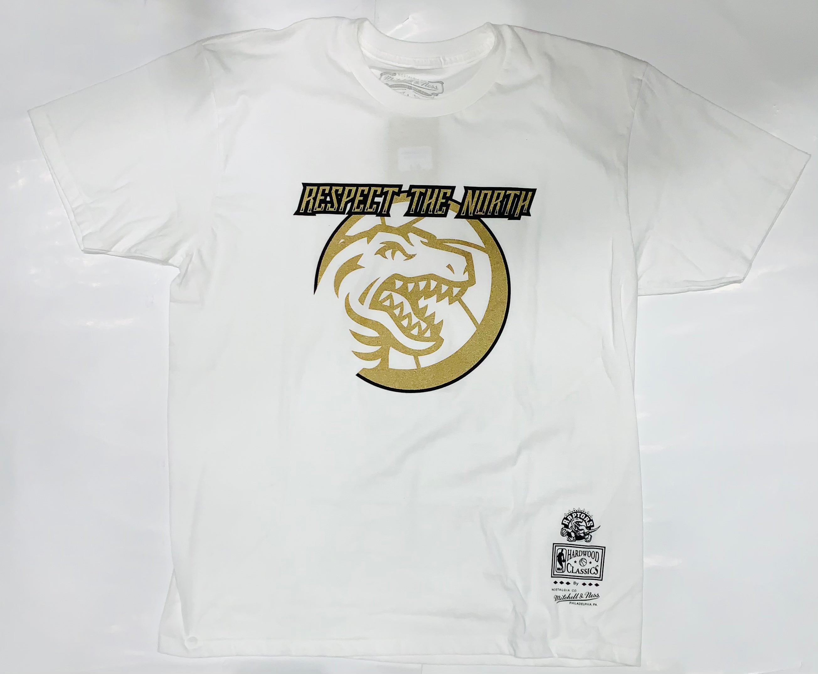 Toronto Raptors 'Respect The North' Gold/White Tee – Pro Image