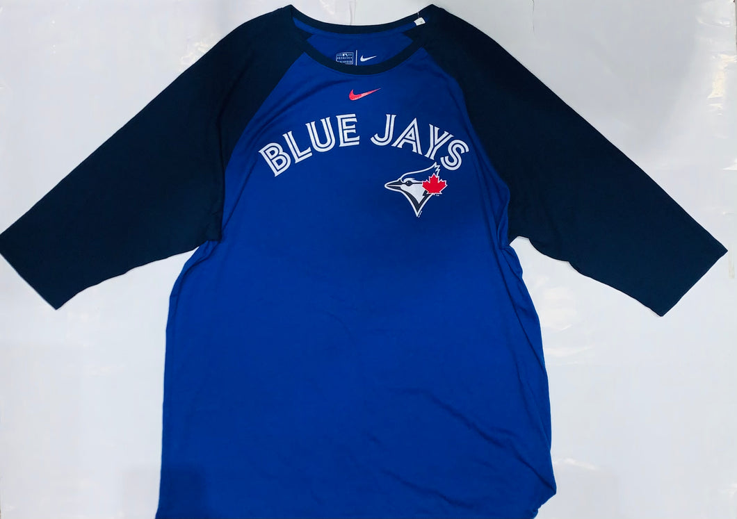 Toronto Blue Jays Nike 3/4 Sleeve Blue/Dark Blue T-Shirt