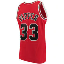 Load image into Gallery viewer, Men’s Mitchell &amp; Ness Scottie Pippen Chicago Bulls Red NBA Hardwood Classics Swingman Jersey
