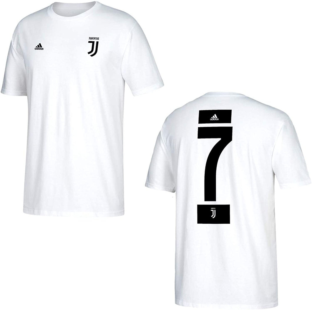 Men's Adidas Juventus Cristiano Ronaldo White Soccer T-Shirt / Tee