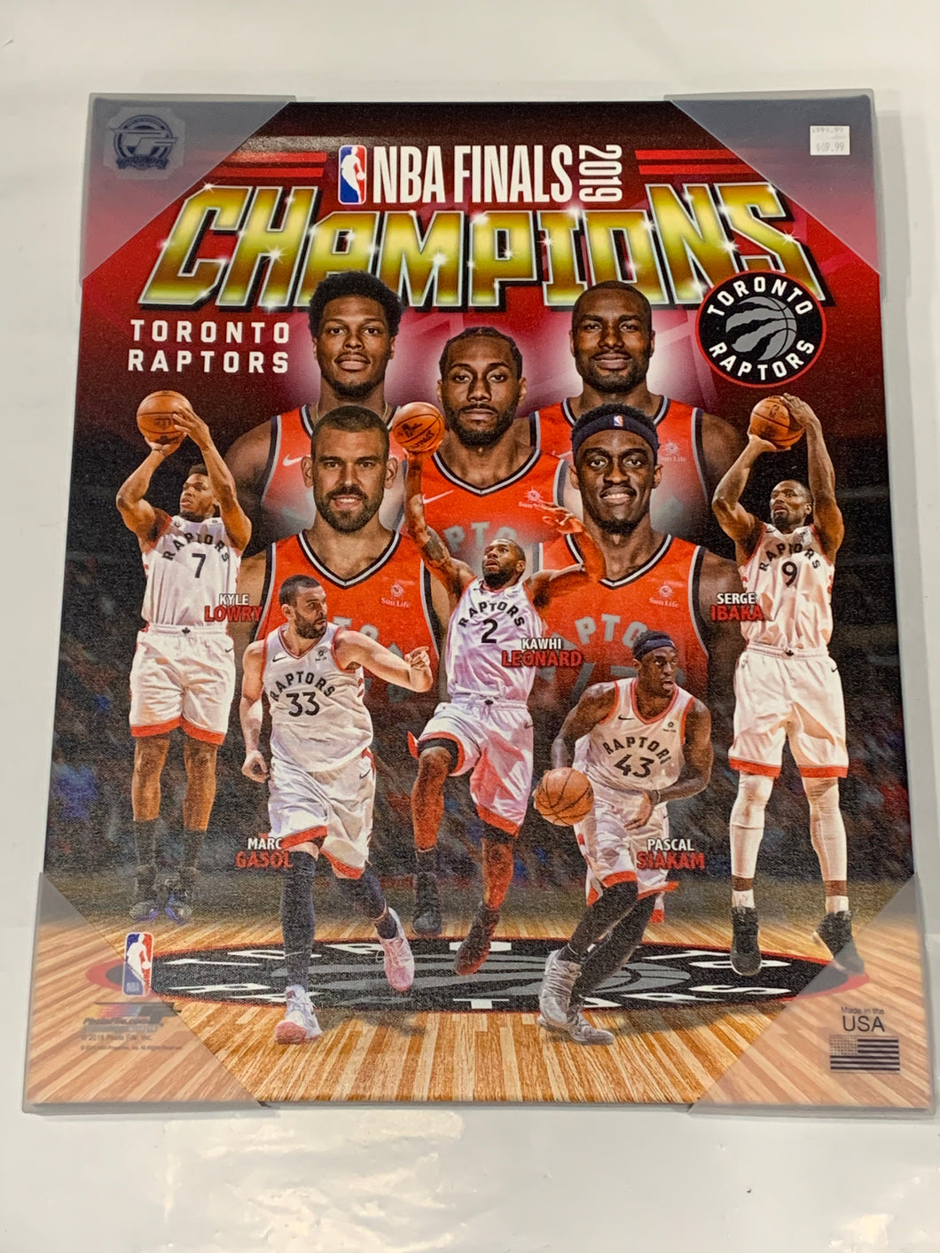 Toronto Raptors 2019 NBA Finals Champions Canvas