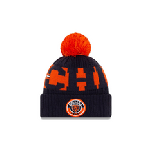 Load image into Gallery viewer, Chicago Bears New Era 2020 NFL Sideline Official Sport Pom Cuffed Knit Hat/Toque
