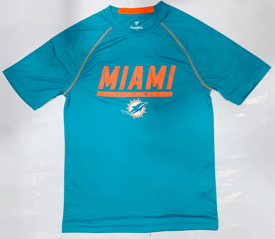 Miami Dolphins 'Go Fins' Fanatics Light Blue Tee